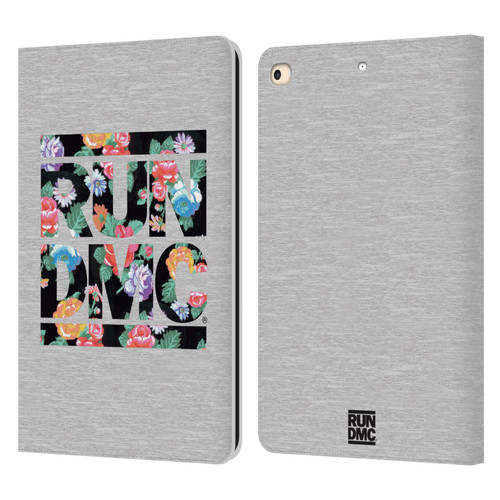 Run-D.M.C. Key Art Floral Leather Book Wallet Case Cover For Apple iPad 9.7 2017 / iPad 9.7 2018