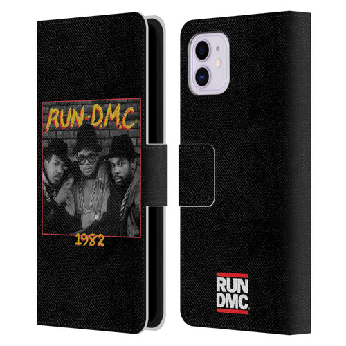 Run-D.M.C. Key Art Photo 1982 Leather Book Wallet Case Cover For Apple iPhone 11
