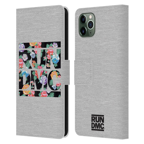Run-D.M.C. Key Art Floral Leather Book Wallet Case Cover For Apple iPhone 11 Pro Max