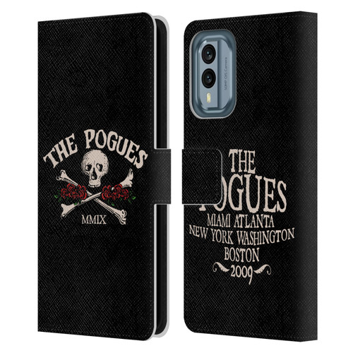The Pogues Graphics Skull Leather Book Wallet Case Cover For Nokia X30