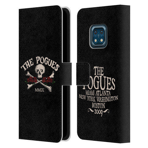 The Pogues Graphics Skull Leather Book Wallet Case Cover For Nokia XR20