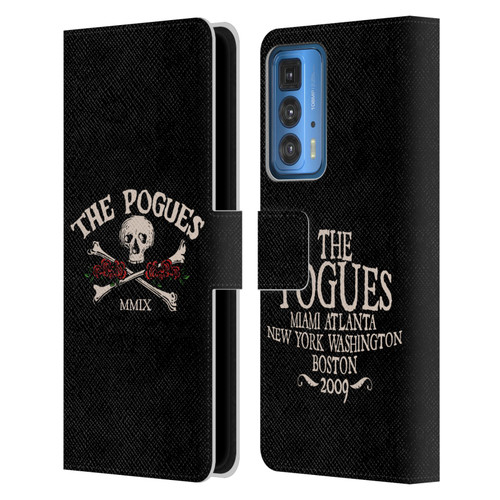 The Pogues Graphics Skull Leather Book Wallet Case Cover For Motorola Edge 20 Pro