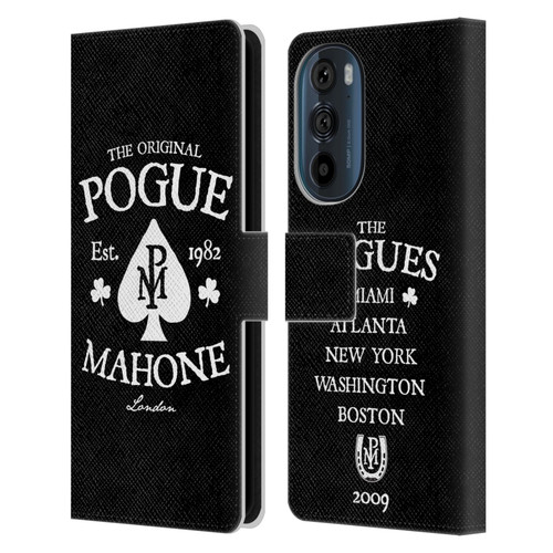 The Pogues Graphics Mahone Leather Book Wallet Case Cover For Motorola Edge 30
