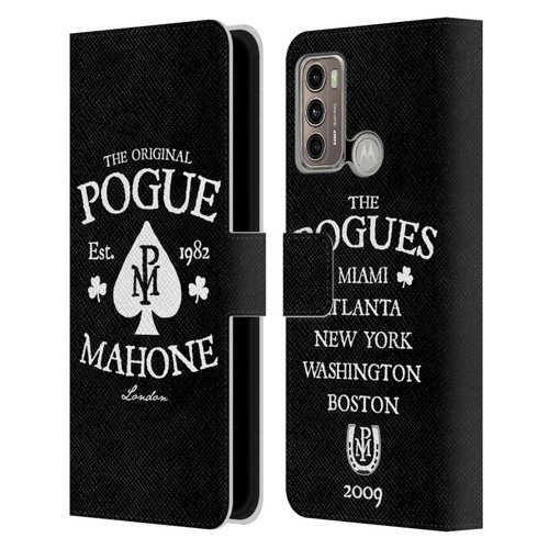 The Pogues Graphics Mahone Leather Book Wallet Case Cover For Motorola Moto G60 / Moto G40 Fusion