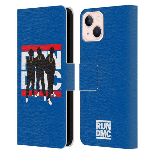 Run-D.M.C. Key Art Silhouette Leather Book Wallet Case Cover For Apple iPhone 13