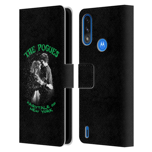 The Pogues Graphics Fairytale Of The New York Leather Book Wallet Case Cover For Motorola Moto E7 Power / Moto E7i Power