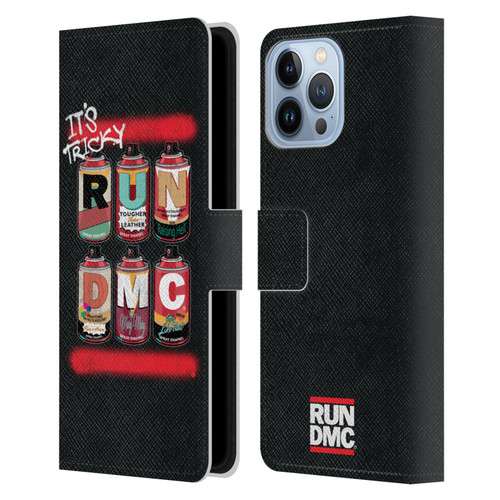 Run-D.M.C. Key Art Spray Cans Leather Book Wallet Case Cover For Apple iPhone 13 Pro Max