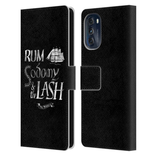 The Pogues Graphics Rum Sodony & The Lash Leather Book Wallet Case Cover For Motorola Moto G (2022)