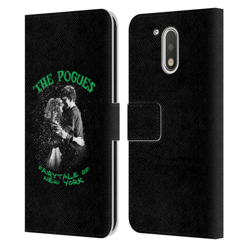 The Pogues Graphics Fairytale Of The New York Leather Book Wallet Case Cover For Motorola Moto G41