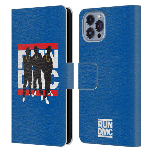 Run-D.M.C. Key Art Silhouette Leather Book Wallet Case Cover For Apple iPhone 14