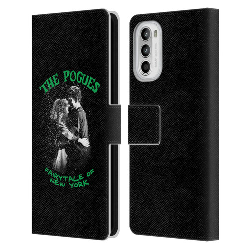 The Pogues Graphics Fairytale Of The New York Leather Book Wallet Case Cover For Motorola Moto G52
