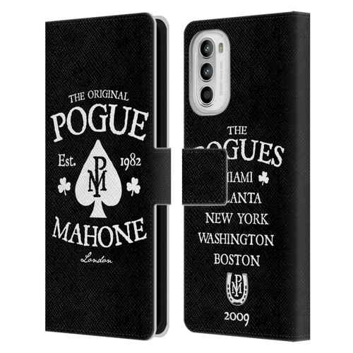 The Pogues Graphics Mahone Leather Book Wallet Case Cover For Motorola Moto G52