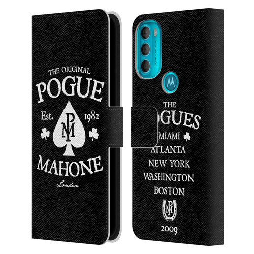 The Pogues Graphics Mahone Leather Book Wallet Case Cover For Motorola Moto G71 5G