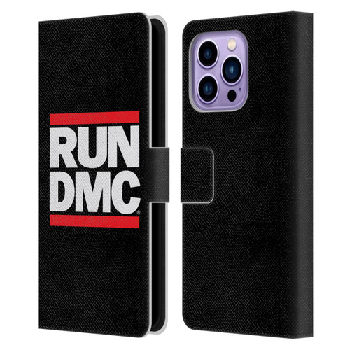 Run-D.M.C. Key Art Logo Leather Book Wallet Case Cover For Apple iPhone 14 Pro Max