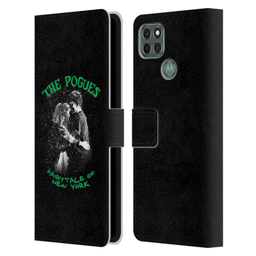 The Pogues Graphics Fairytale Of The New York Leather Book Wallet Case Cover For Motorola Moto G9 Power
