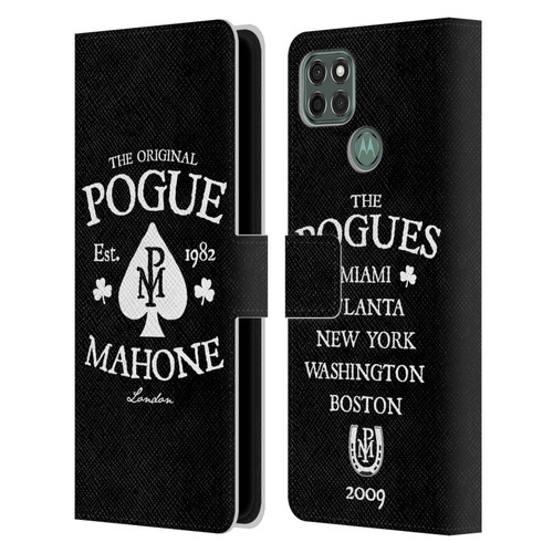 The Pogues Graphics Mahone Leather Book Wallet Case Cover For Motorola Moto G9 Power
