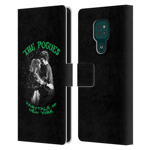 The Pogues Graphics Fairytale Of The New York Leather Book Wallet Case Cover For Motorola Moto G9 Play
