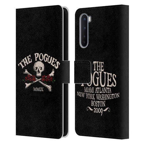 The Pogues Graphics Skull Leather Book Wallet Case Cover For OnePlus Nord 5G