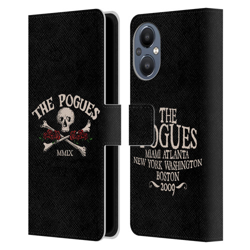 The Pogues Graphics Skull Leather Book Wallet Case Cover For OnePlus Nord N20 5G