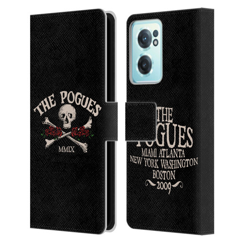 The Pogues Graphics Skull Leather Book Wallet Case Cover For OnePlus Nord CE 2 5G