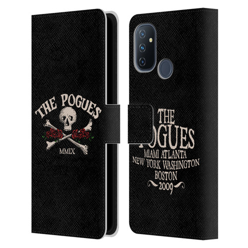 The Pogues Graphics Skull Leather Book Wallet Case Cover For OnePlus Nord N100