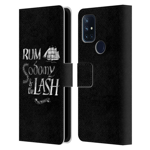 The Pogues Graphics Rum Sodony & The Lash Leather Book Wallet Case Cover For OnePlus Nord N10 5G