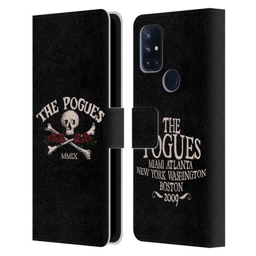 The Pogues Graphics Skull Leather Book Wallet Case Cover For OnePlus Nord N10 5G
