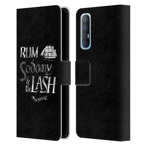 The Pogues Graphics Rum Sodony & The Lash Leather Book Wallet Case Cover For OPPO Find X2 Neo 5G