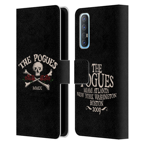 The Pogues Graphics Skull Leather Book Wallet Case Cover For OPPO Find X2 Neo 5G