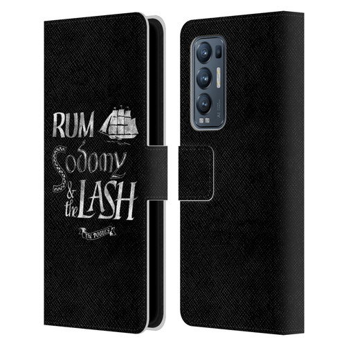 The Pogues Graphics Rum Sodony & The Lash Leather Book Wallet Case Cover For OPPO Find X3 Neo / Reno5 Pro+ 5G