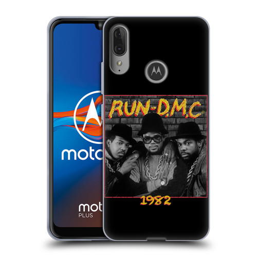 Run-D.M.C. Key Art Photo 1982 Soft Gel Case for Motorola Moto E6 Plus