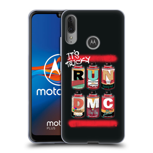 Run-D.M.C. Key Art Spray Cans Soft Gel Case for Motorola Moto E6 Plus