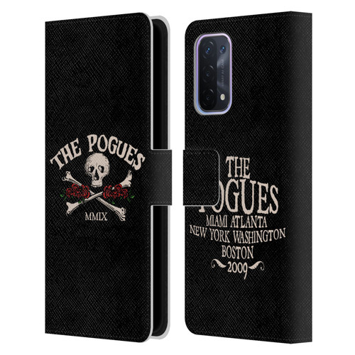 The Pogues Graphics Skull Leather Book Wallet Case Cover For OPPO A54 5G