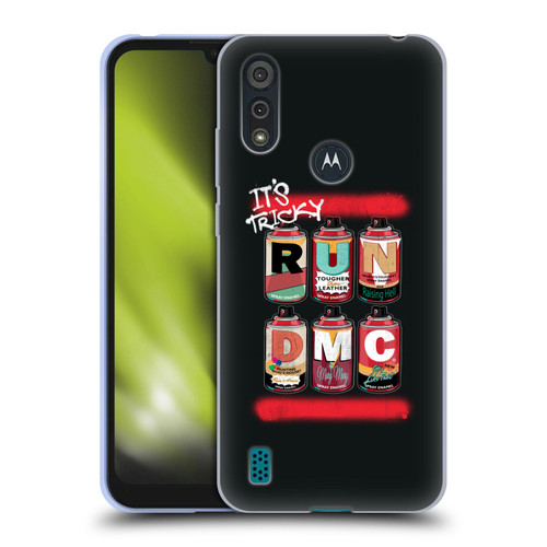 Run-D.M.C. Key Art Spray Cans Soft Gel Case for Motorola Moto E6s (2020)