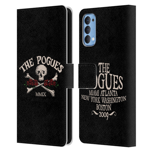 The Pogues Graphics Skull Leather Book Wallet Case Cover For OPPO Reno 4 5G