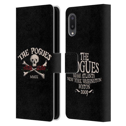 The Pogues Graphics Skull Leather Book Wallet Case Cover For Samsung Galaxy A02/M02 (2021)