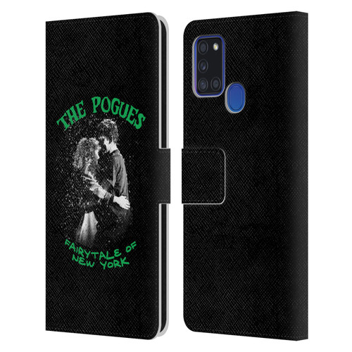 The Pogues Graphics Fairytale Of The New York Leather Book Wallet Case Cover For Samsung Galaxy A21s (2020)