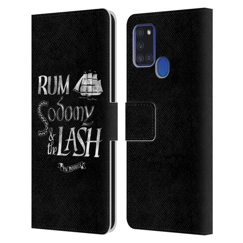 The Pogues Graphics Rum Sodony & The Lash Leather Book Wallet Case Cover For Samsung Galaxy A21s (2020)