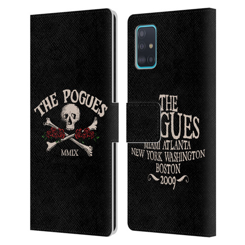 The Pogues Graphics Skull Leather Book Wallet Case Cover For Samsung Galaxy A51 (2019)