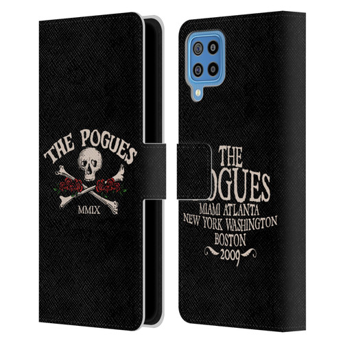 The Pogues Graphics Skull Leather Book Wallet Case Cover For Samsung Galaxy F22 (2021)