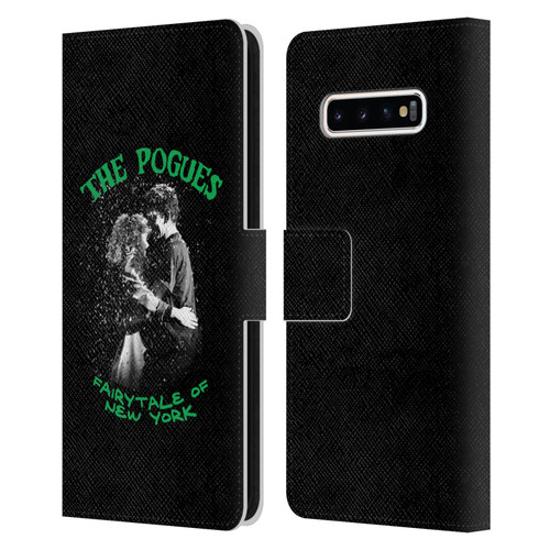 The Pogues Graphics Fairytale Of The New York Leather Book Wallet Case Cover For Samsung Galaxy S10+ / S10 Plus