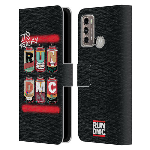 Run-D.M.C. Key Art Spray Cans Leather Book Wallet Case Cover For Motorola Moto G60 / Moto G40 Fusion