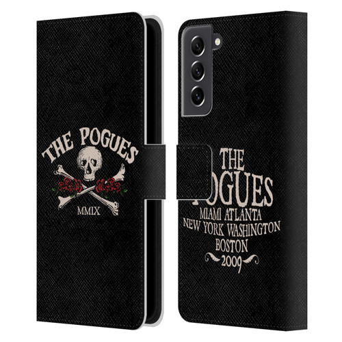 The Pogues Graphics Skull Leather Book Wallet Case Cover For Samsung Galaxy S21 FE 5G