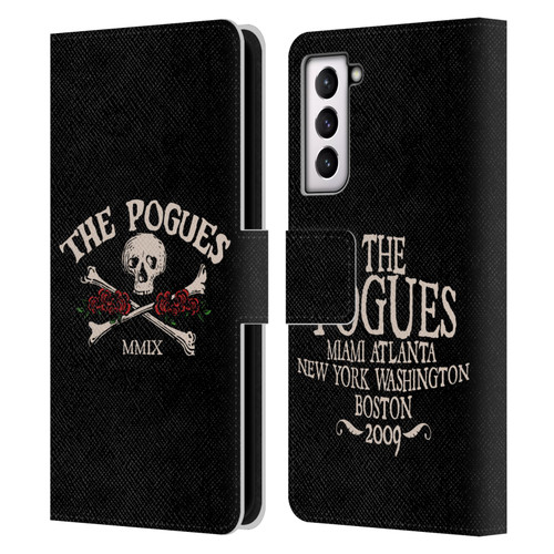 The Pogues Graphics Skull Leather Book Wallet Case Cover For Samsung Galaxy S21 5G