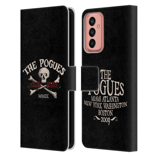 The Pogues Graphics Skull Leather Book Wallet Case Cover For Samsung Galaxy M13 (2022)