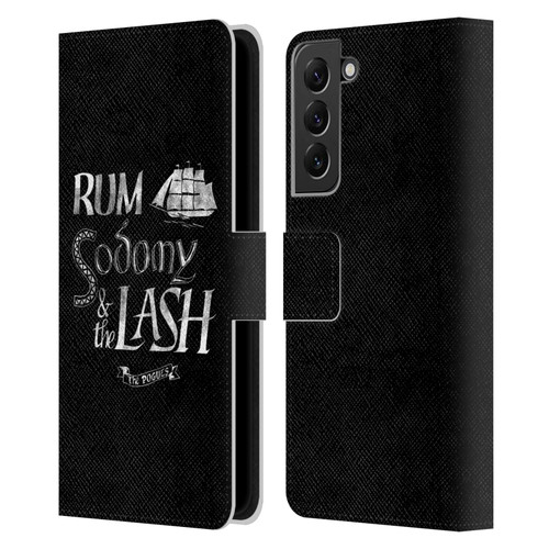 The Pogues Graphics Rum Sodony & The Lash Leather Book Wallet Case Cover For Samsung Galaxy S22+ 5G