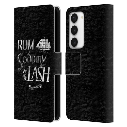 The Pogues Graphics Rum Sodony & The Lash Leather Book Wallet Case Cover For Samsung Galaxy S23 5G