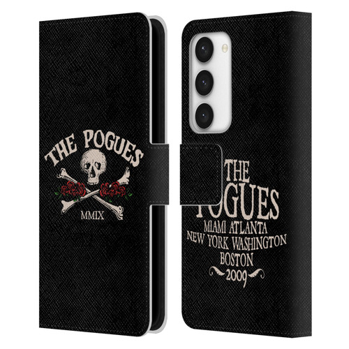 The Pogues Graphics Skull Leather Book Wallet Case Cover For Samsung Galaxy S23 5G