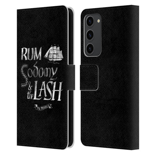 The Pogues Graphics Rum Sodony & The Lash Leather Book Wallet Case Cover For Samsung Galaxy S23+ 5G