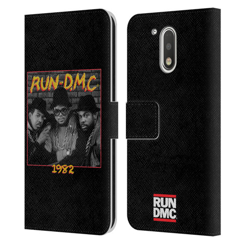 Run-D.M.C. Key Art Photo 1982 Leather Book Wallet Case Cover For Motorola Moto G41